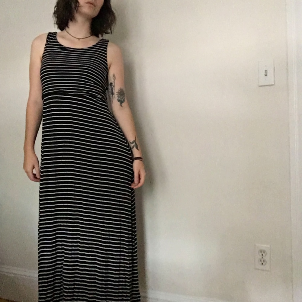 Apt. 9 Black and White Striped Dress Size XS